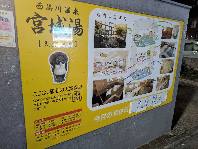 りうさんの西品川温泉 宮城湯のサ活写真