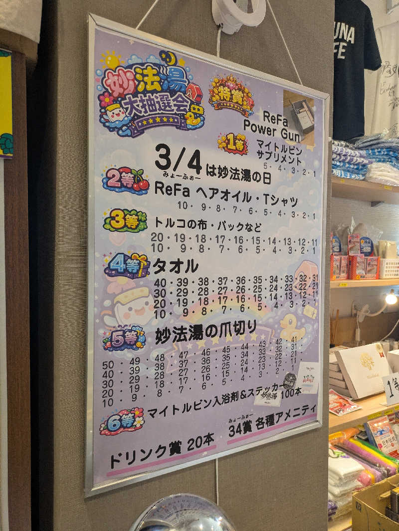 りうさんの妙法湯のサ活写真