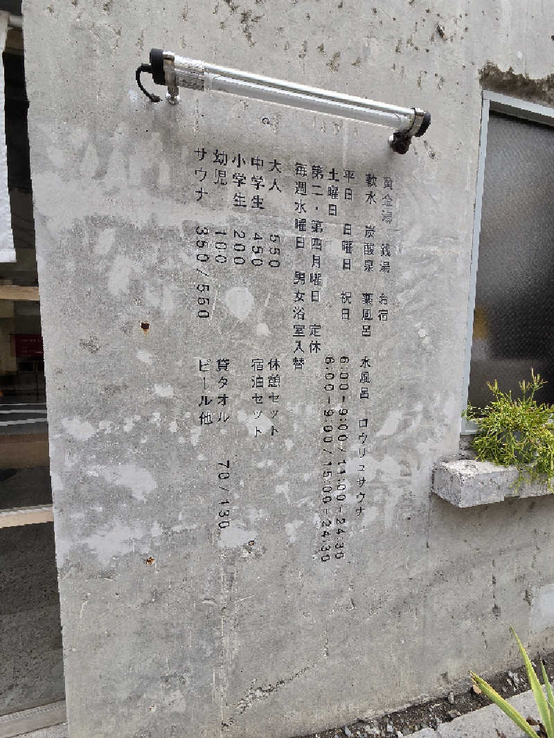 りうさんの黄金湯のサ活写真