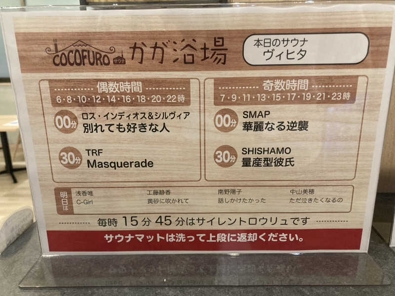 ゆっぷさんのCOCOFURO かが浴場のサ活写真