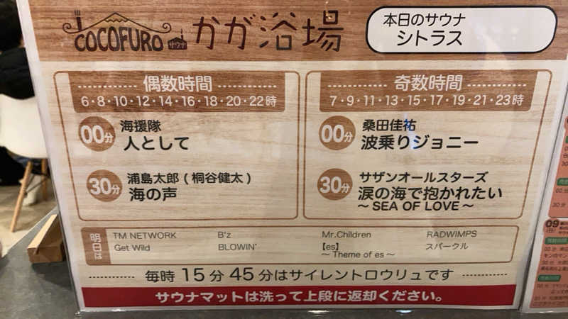 ゆっぷさんのCOCOFURO かが浴場のサ活写真