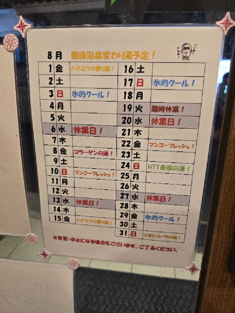 TONYUさんの健康浴泉のサ活写真