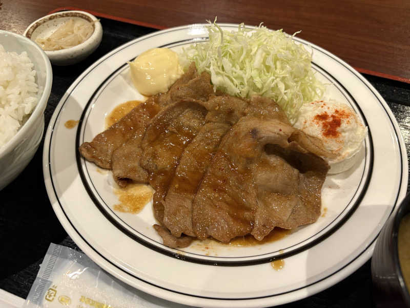 生姜焼き定食 : バーデンガーデン(旧:ザ ベッドアンドスパ 所沢)（所沢