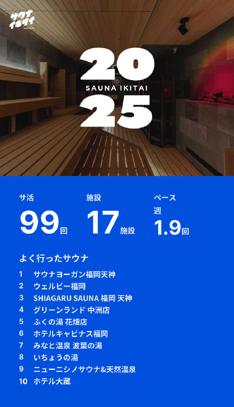 やわめんさんのサウナヨーガン福岡天神のサ活写真