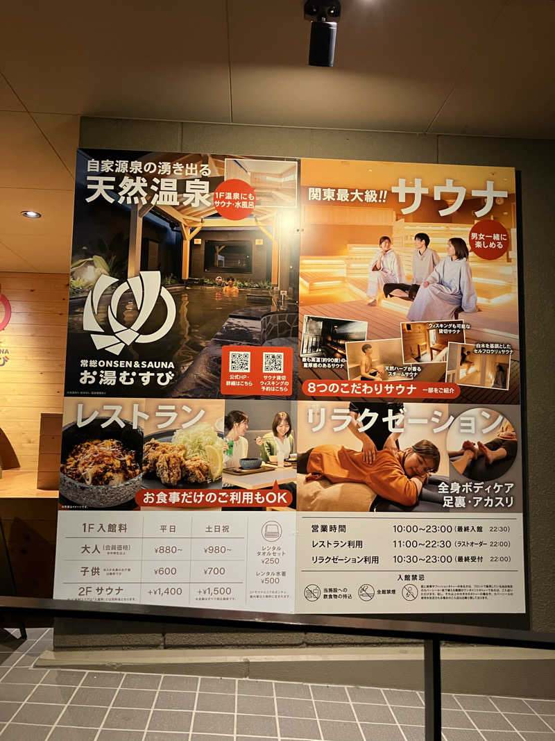 便〜BEN〜さんの常総ONSEN&SAUNA お湯むすびのサ活写真