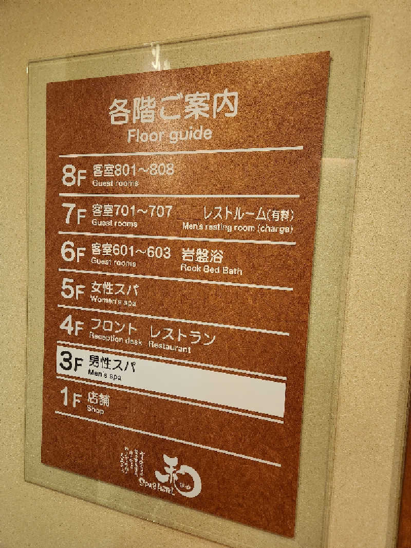 大坪顕二さんのSPA&HOTEL 和 -なごみ-のサ活写真