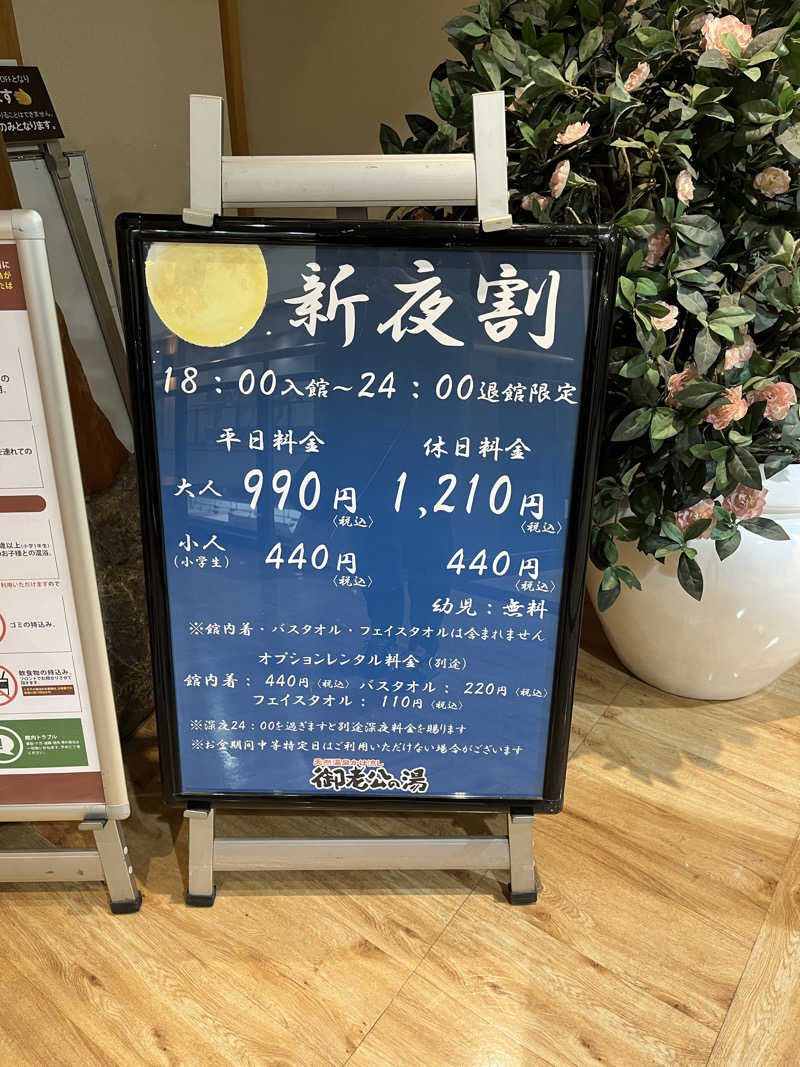 長友さんさんの御老公の湯 境店のサ活写真