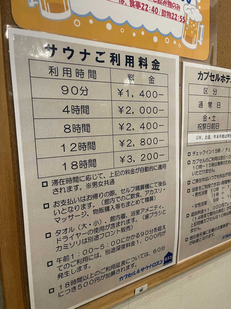 弱小猫ビームさんのカプセル&サウナ ロスコのサ活写真