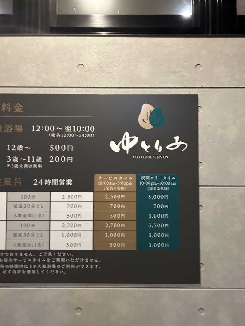 チョキさんのゆとりあ温泉のサ活写真