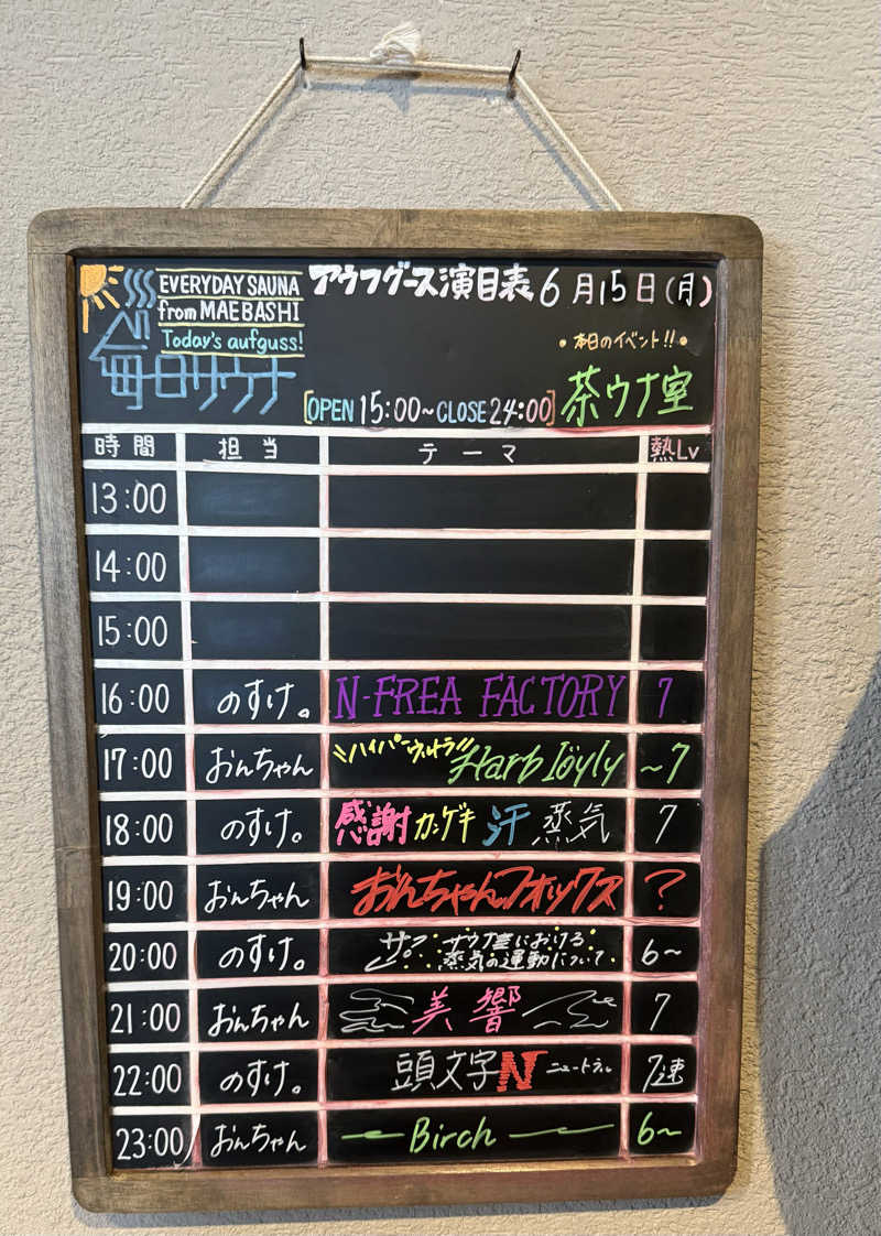 ぞうさんの毎日サウナ 前橋本店のサ活写真