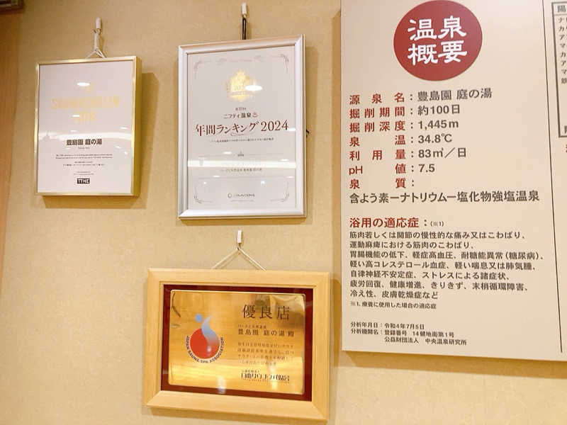 ヨネ（ヨネロッキー）さんの豊島園 庭の湯のサ活写真