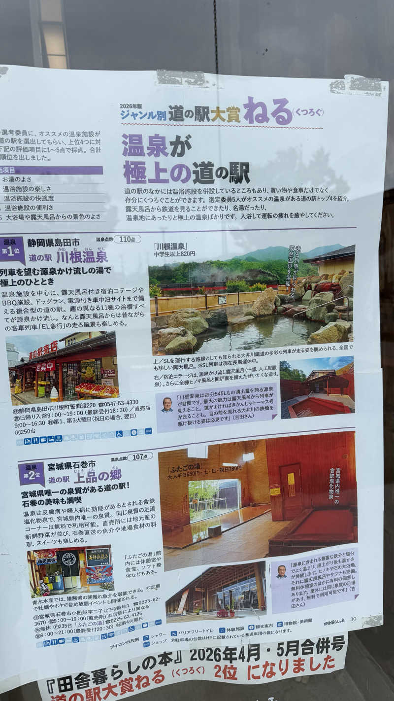 ふうちゃんきちくんさんさんの道の駅 上品の郷 (ふたごの湯)のサ活写真