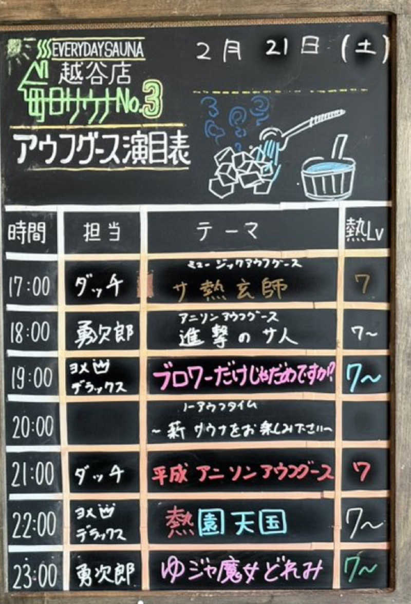 よしのりさんの毎日サウナ 越谷店のサ活写真
