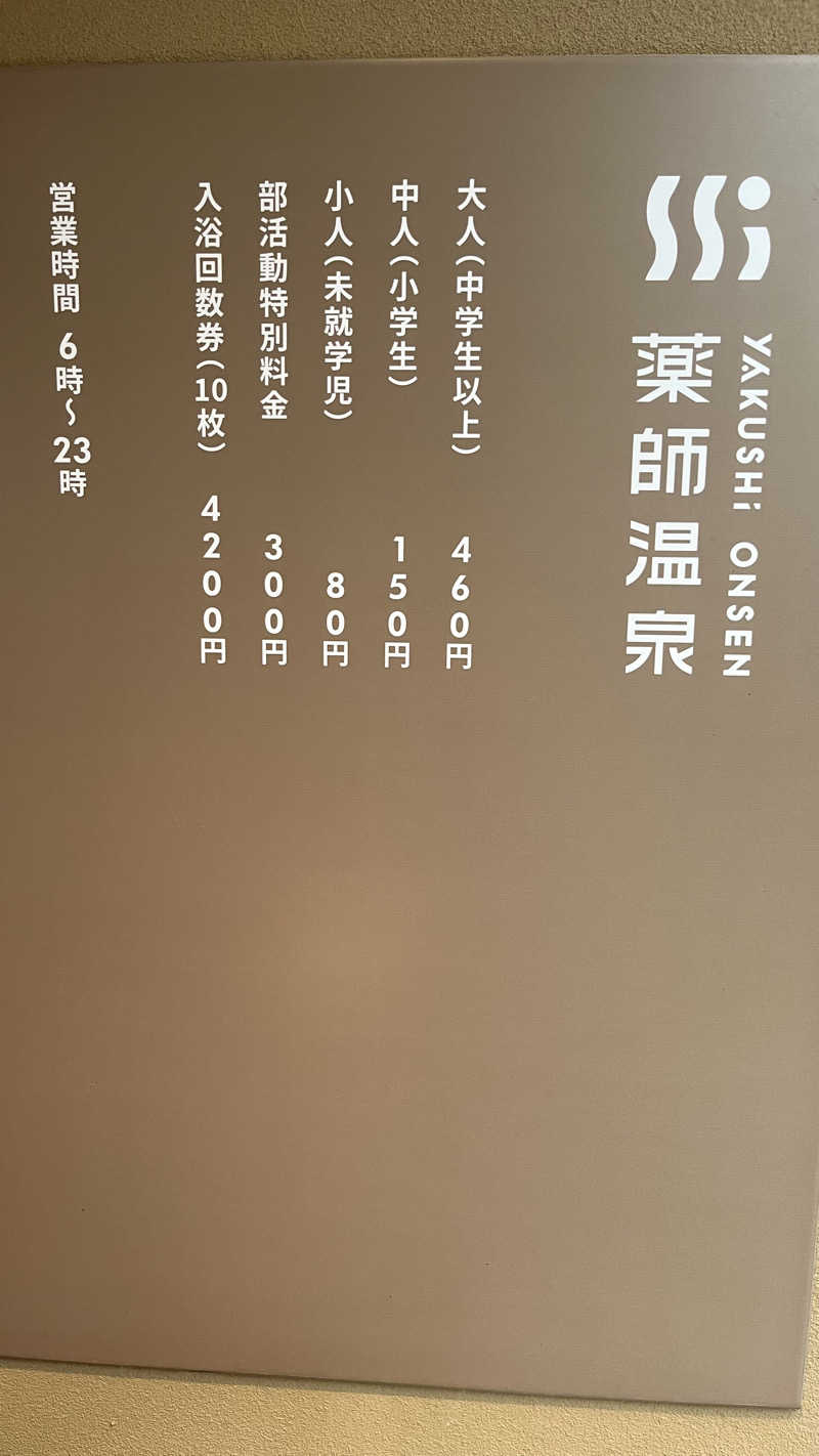 ささささんの薬師温泉のサ活写真