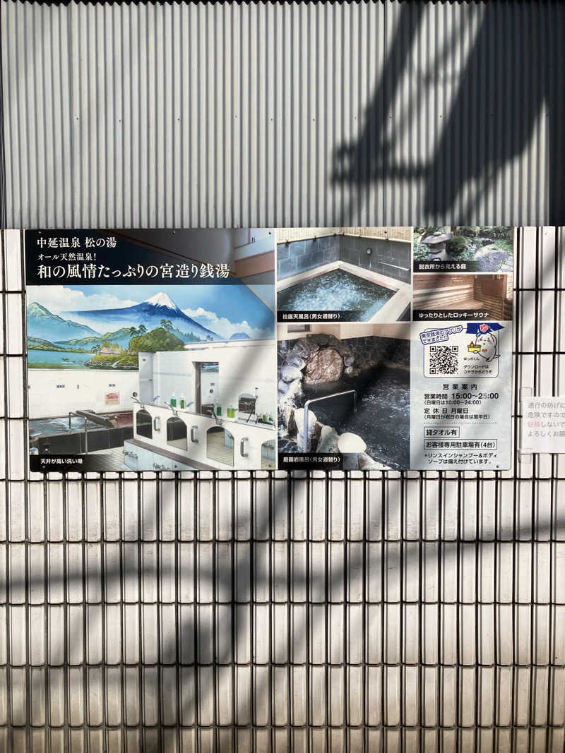 鉄馬ライダーさんの中延温泉 松の湯のサ活写真