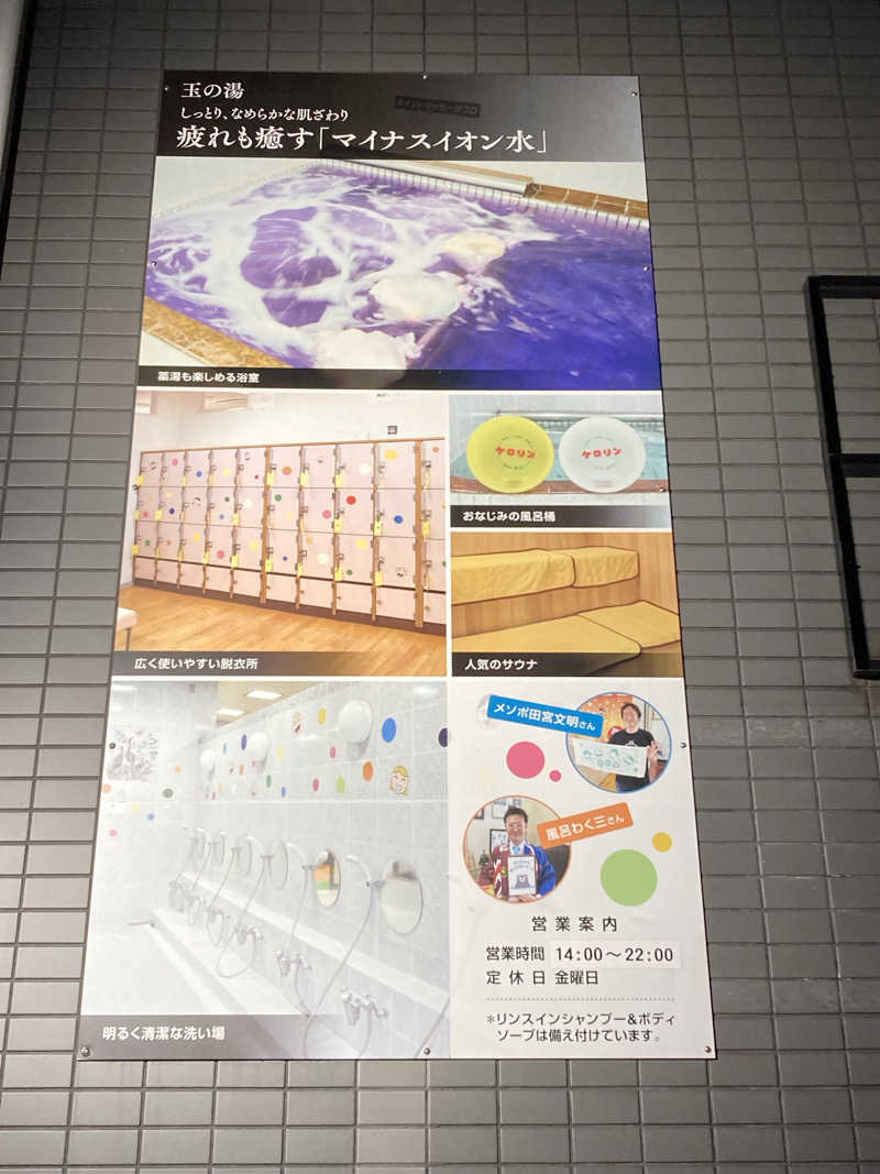 鉄馬ライダーさんの玉の湯のサ活写真