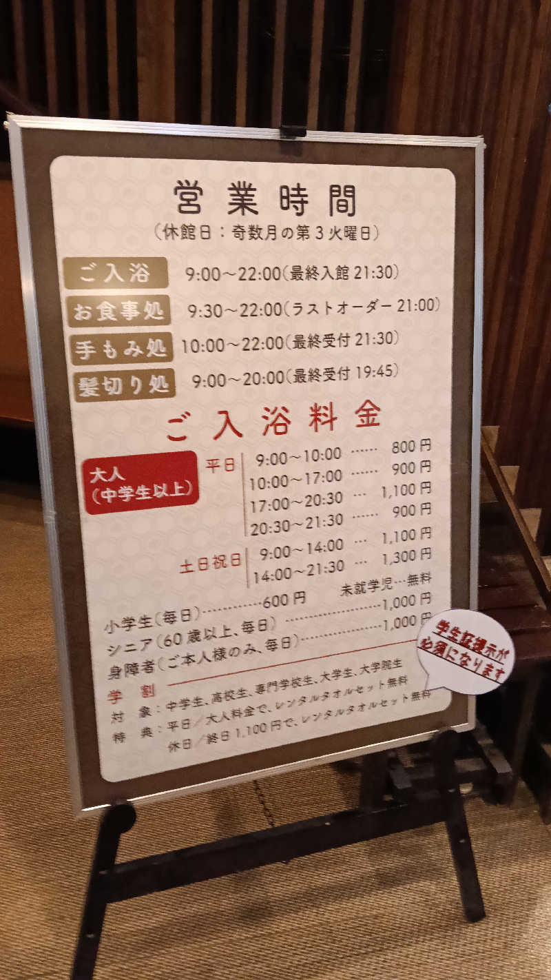 毎週サウナさんの大谷田温泉 明神の湯のサ活写真