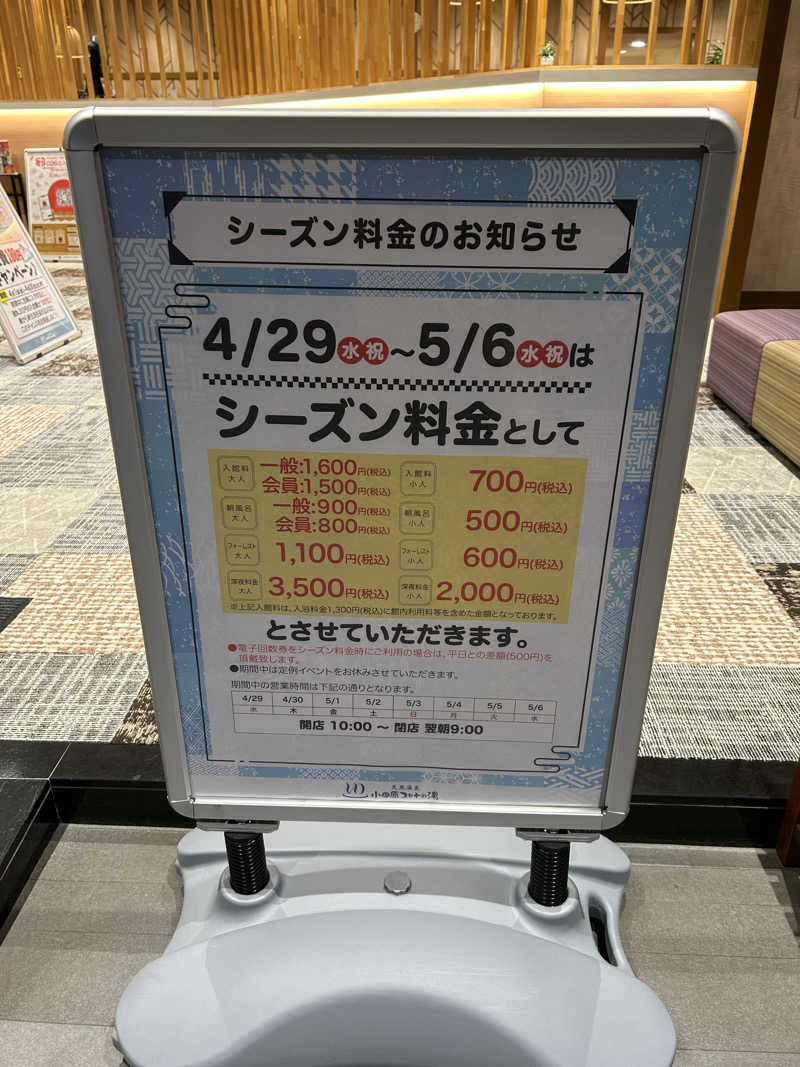 シーアツさんの天然温泉 小田原コロナの湯のサ活写真