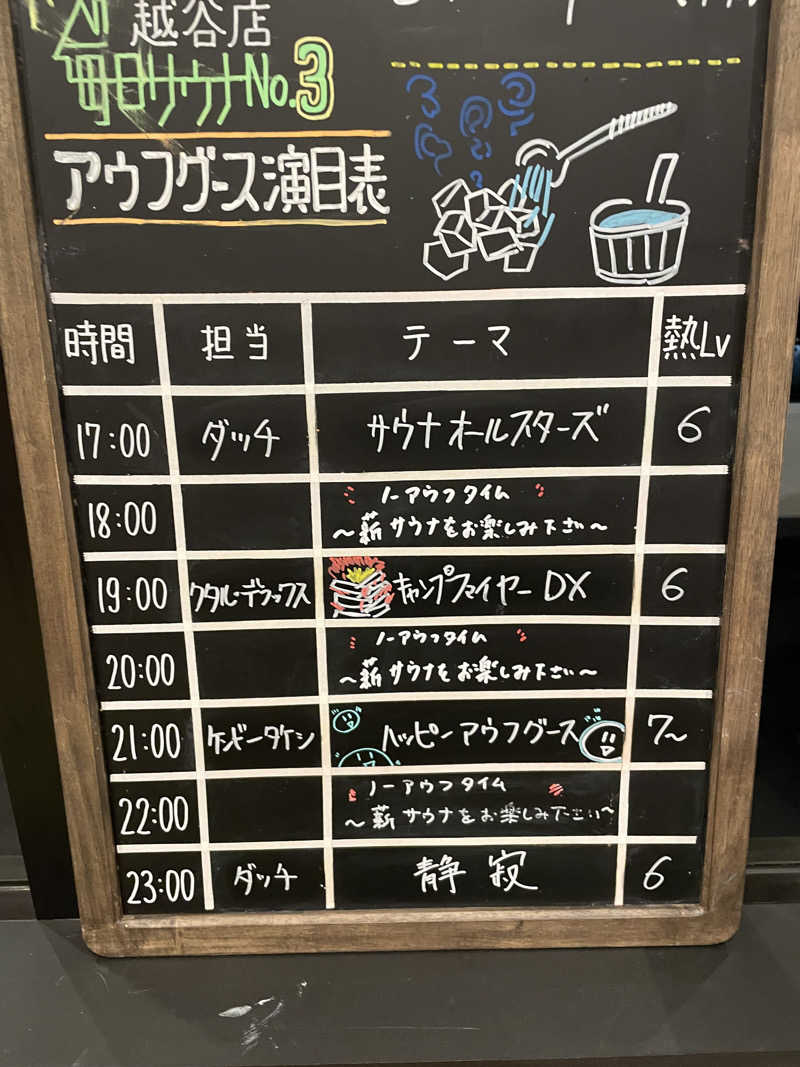 もこせさんの毎日サウナ 越谷店のサ活写真