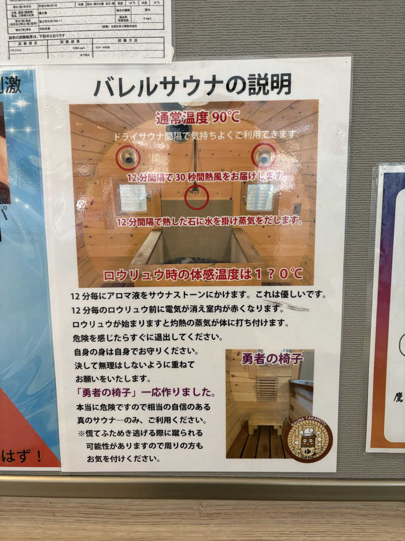 つるみんさんの富士山天然水SPA サウナ鷹の湯のサ活写真