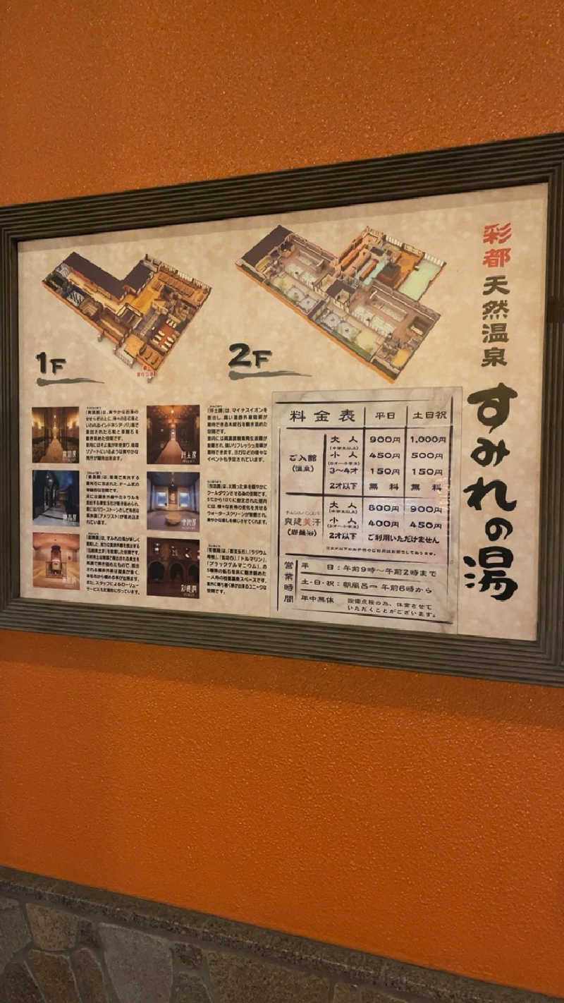 山崎さんの彩都天然温泉すみれの湯のサ活写真