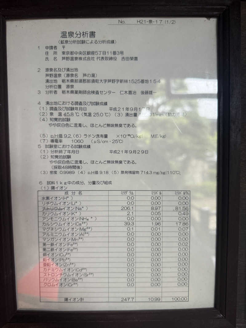 sauさんの芦野温泉のサ活写真