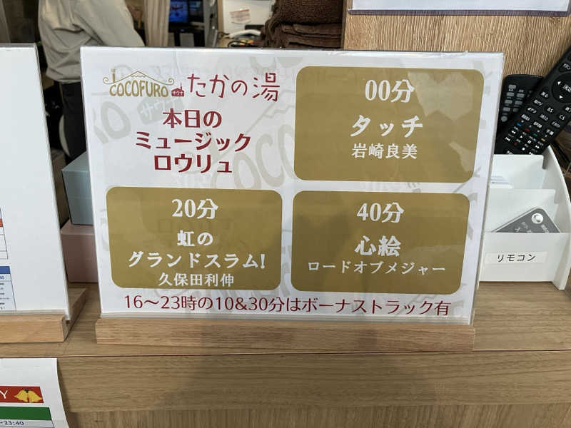 こんぶさんのCOCOFURO たかの湯のサ活写真