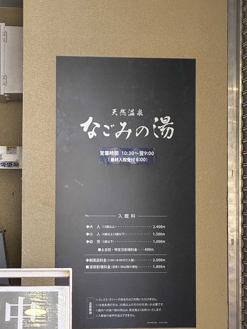 凪ちゃんさんの東京荻窪天然温泉 なごみの湯のサ活写真