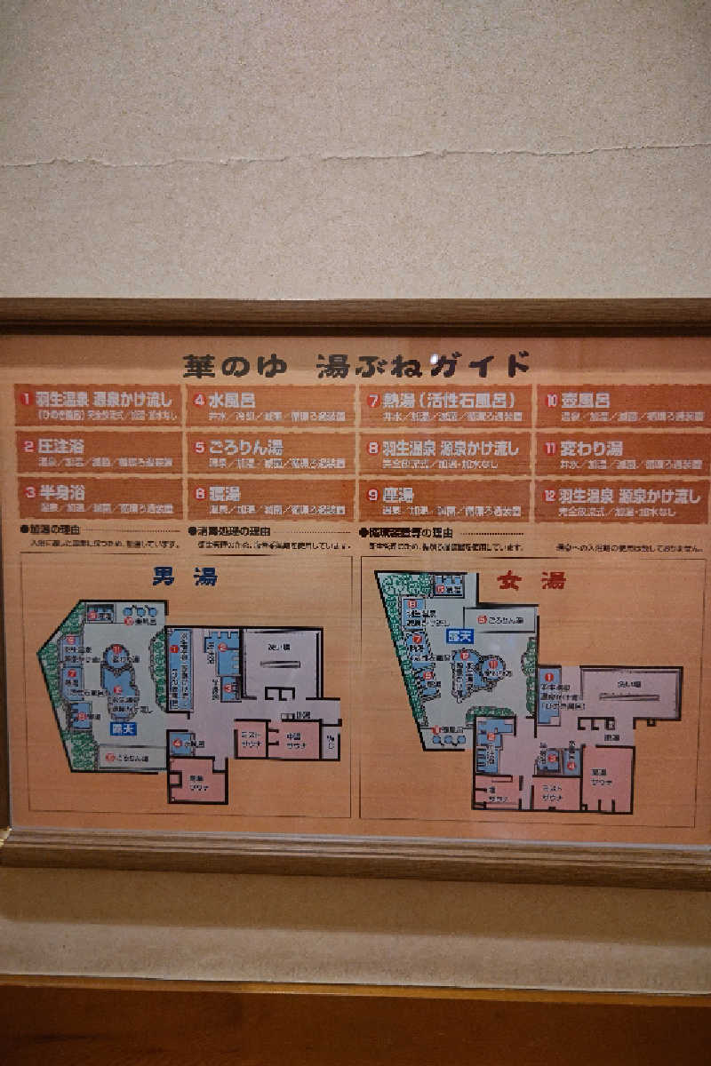 おはなちゃんさんのスーパー健康ランド華のゆのサ活写真