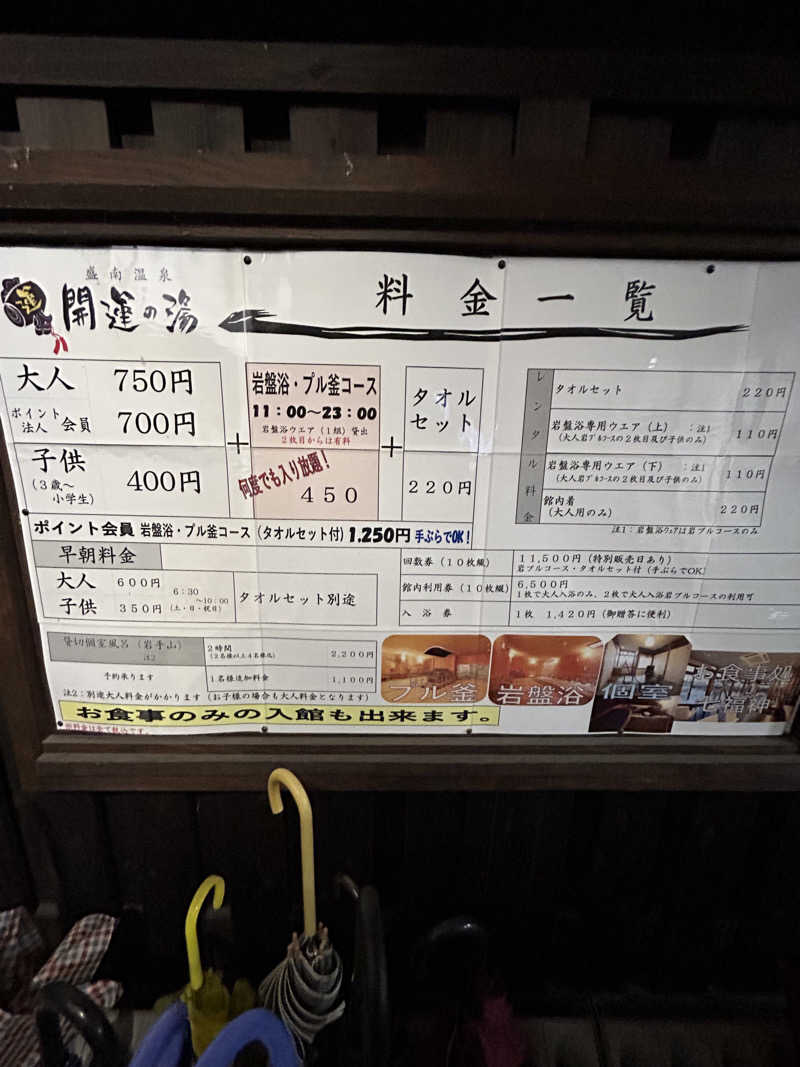 ディクシーさんの盛南温泉 開運の湯のサ活写真