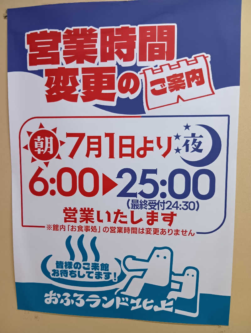 まこちゃん0605さんのおふろランド北上のサ活写真