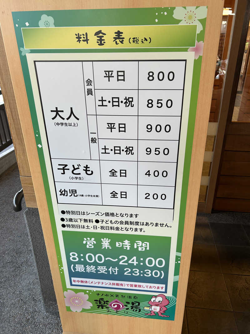 地球のサウナさんのみどり楽の湯のサ活写真