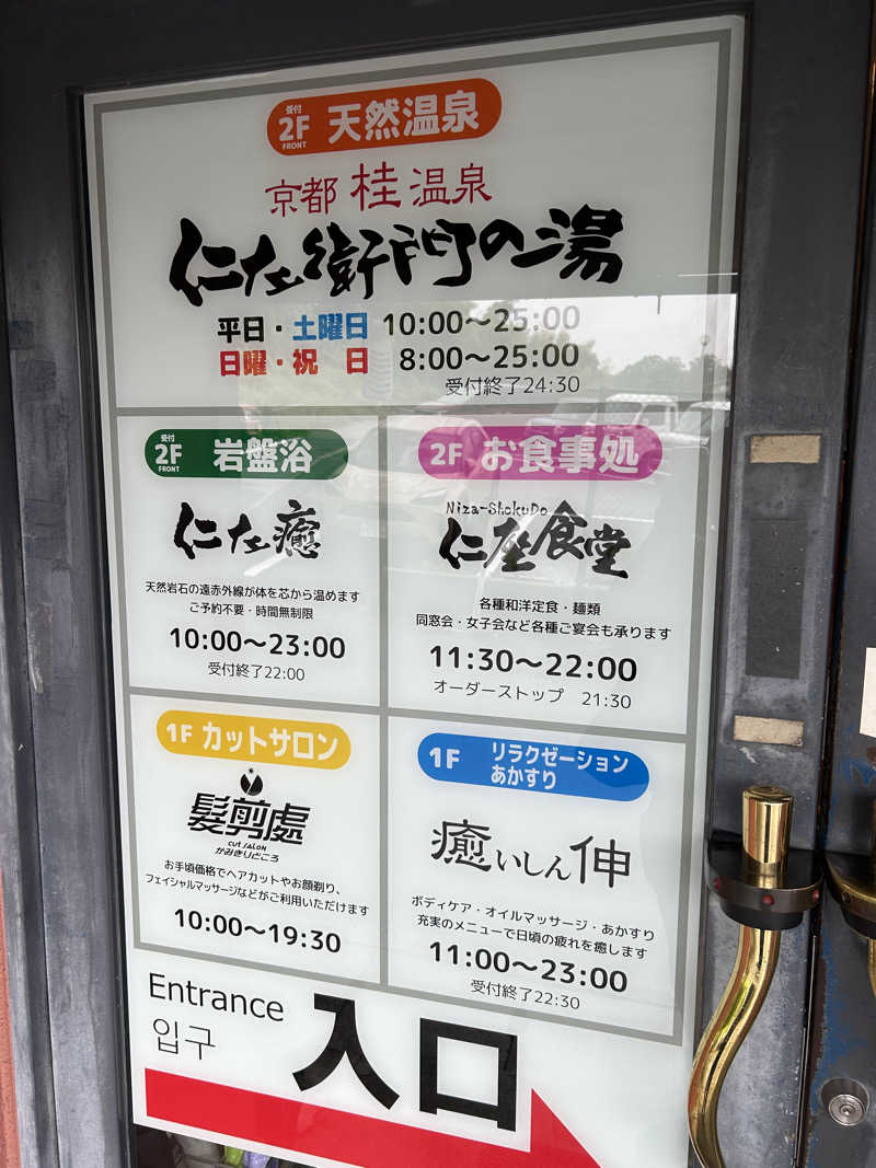 地球のサウナさんの京都桂温泉 仁左衛門の湯のサ活写真