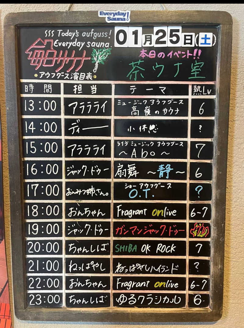 たかちゃんさんの毎日サウナ 前橋本店のサ活写真