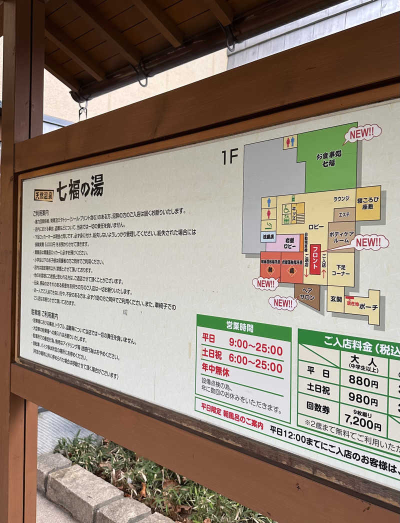 Kyo7692さんの天然温泉 七福の湯 前橋店のサ活写真