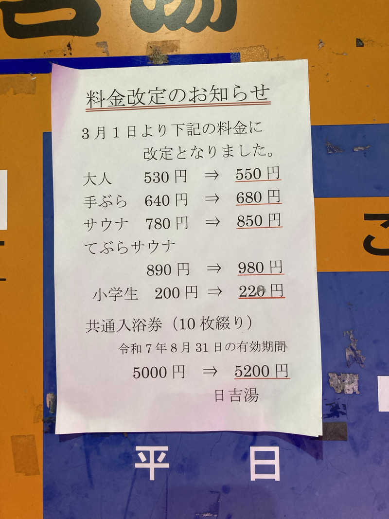 デュークさんの日吉湯のサ活写真