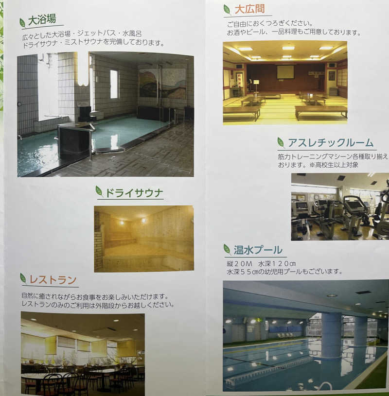 あんちくさんの見沼ヘルシーランドのサ活写真