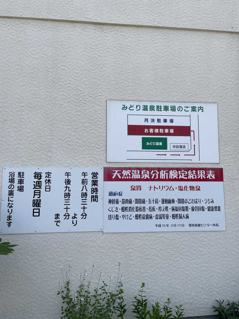 HIROさんのみどり温泉のサ活写真