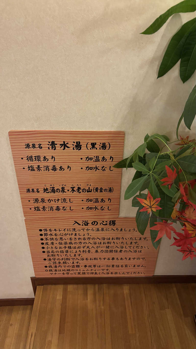 猫のブッキーさんの武蔵小山温泉 清水湯のサ活写真