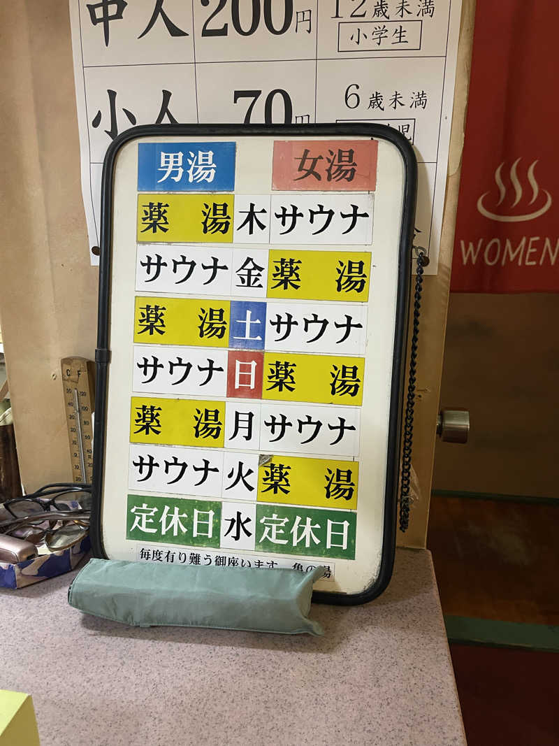 なまけさんの亀の湯のサ活写真