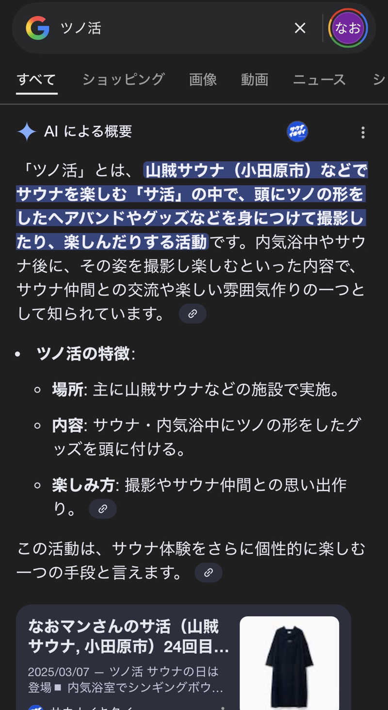 なおマンさんの山賊サウナのサ活写真
