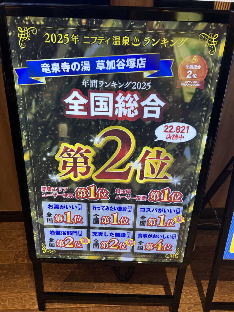 サンズさんの竜泉寺の湯 草加谷塚店のサ活写真