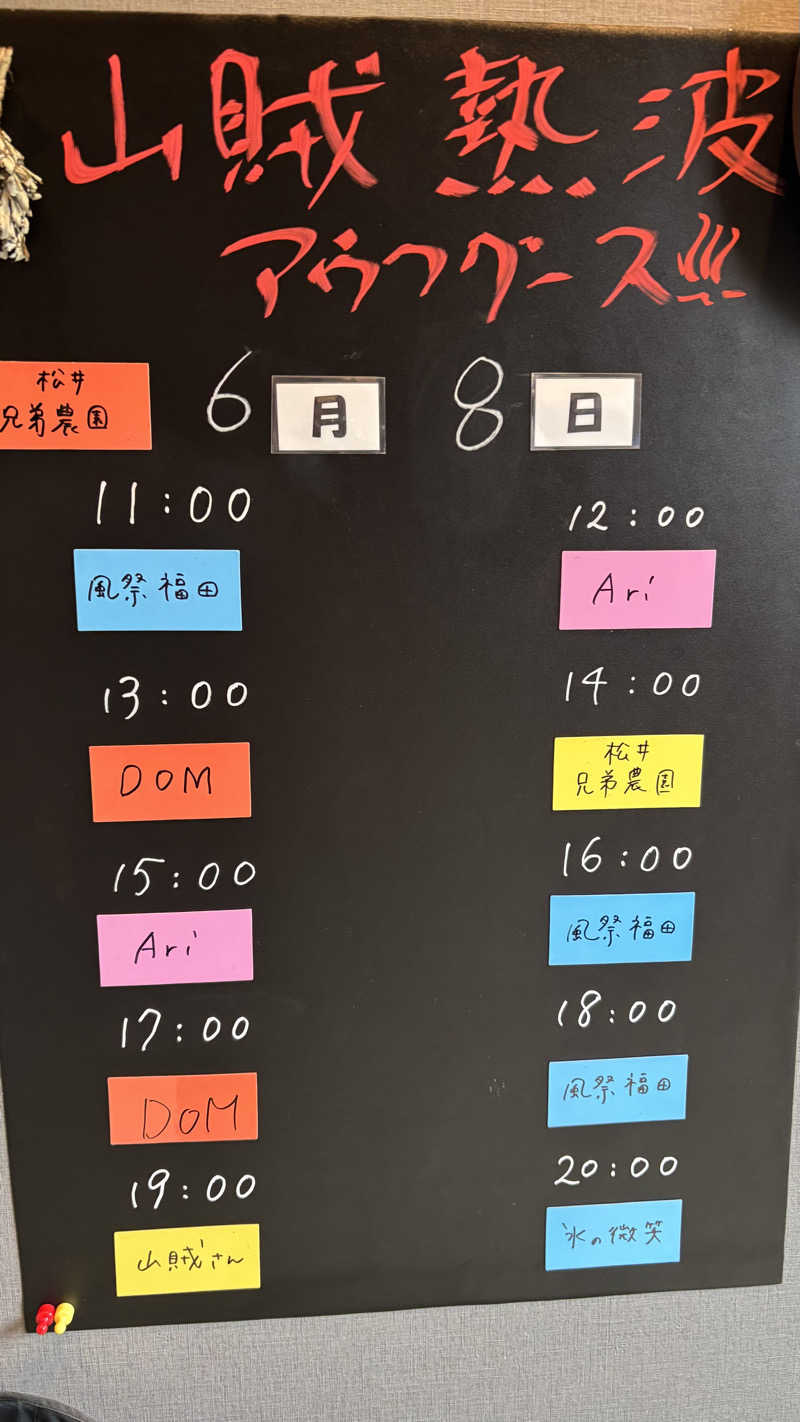 戦国さんの山賊サウナのサ活写真