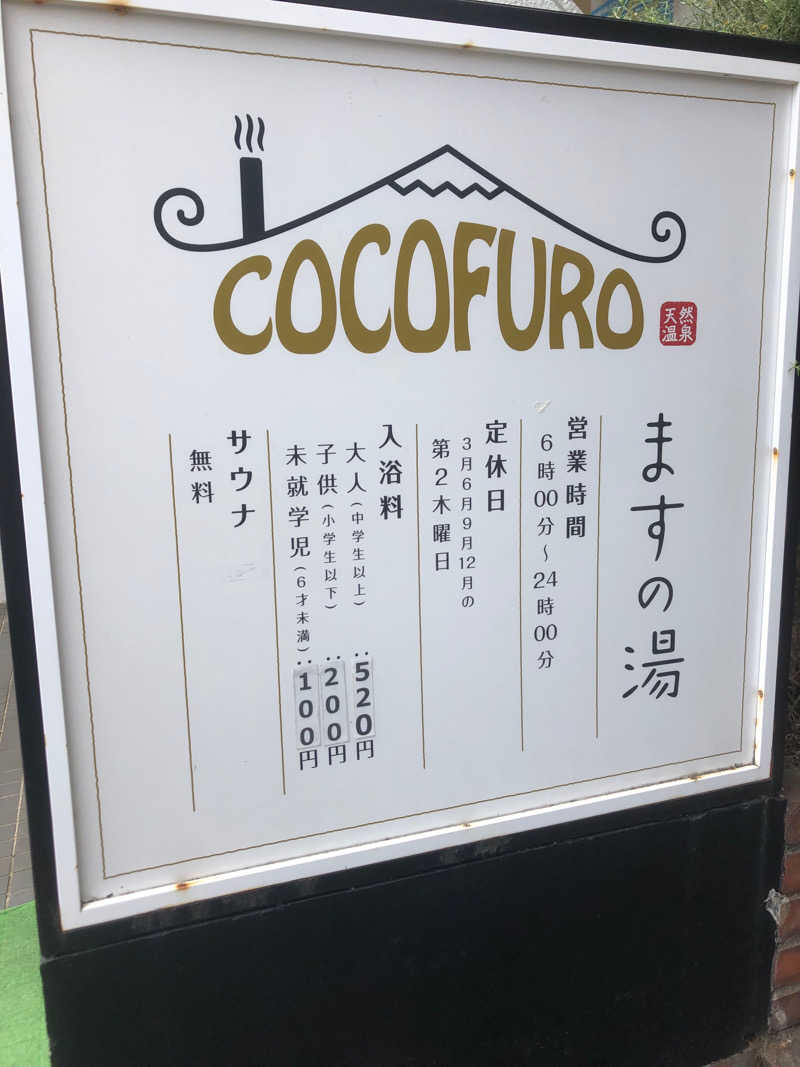 イエスさんのCOCOFURO ますの湯のサ活写真