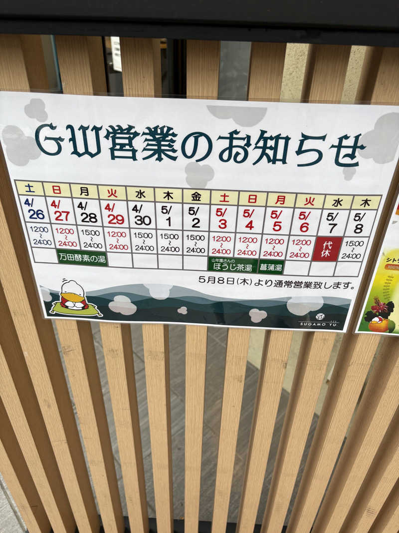 リージョさんの巣鴨湯のサ活写真