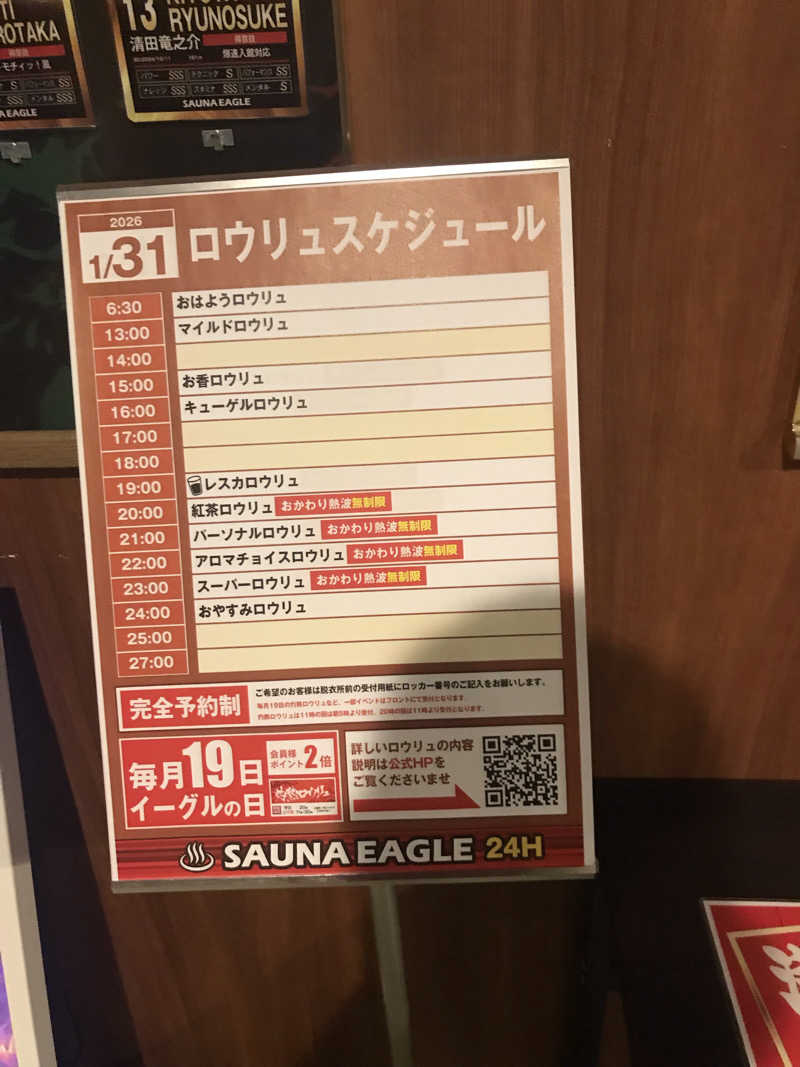 あきらっちさんのサウナイーグルのサ活写真