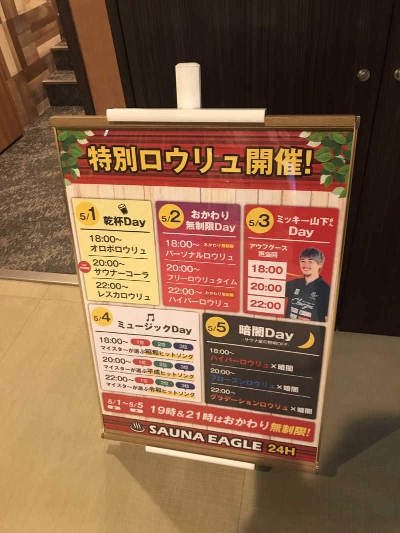 あきらっちさんのサウナイーグルのサ活写真