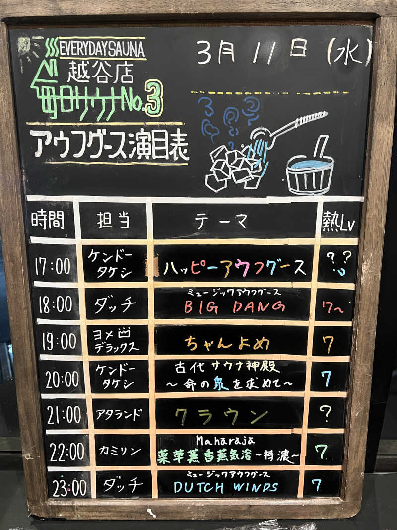 Mちゃんさんの毎日サウナ 越谷店のサ活写真