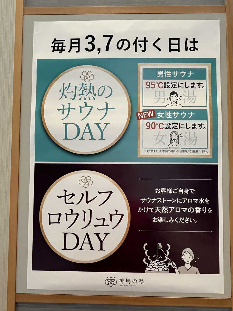 かっきぃさんの神馬の湯のサ活写真