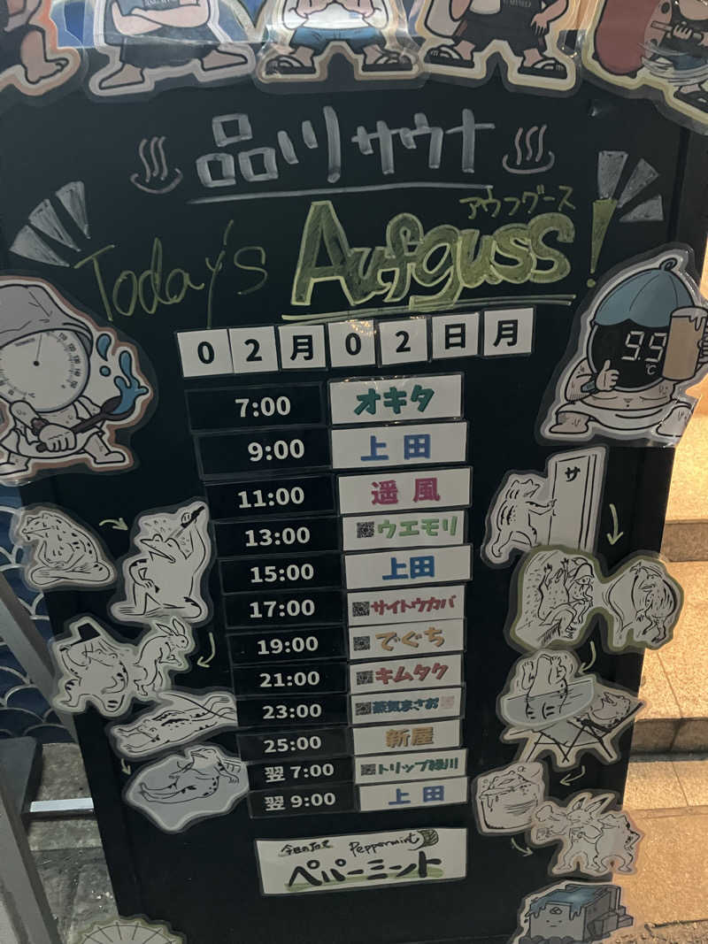 ルリコ氏ボタンインコさんの泊まれるサウナ屋さん 品川サウナのサ活写真